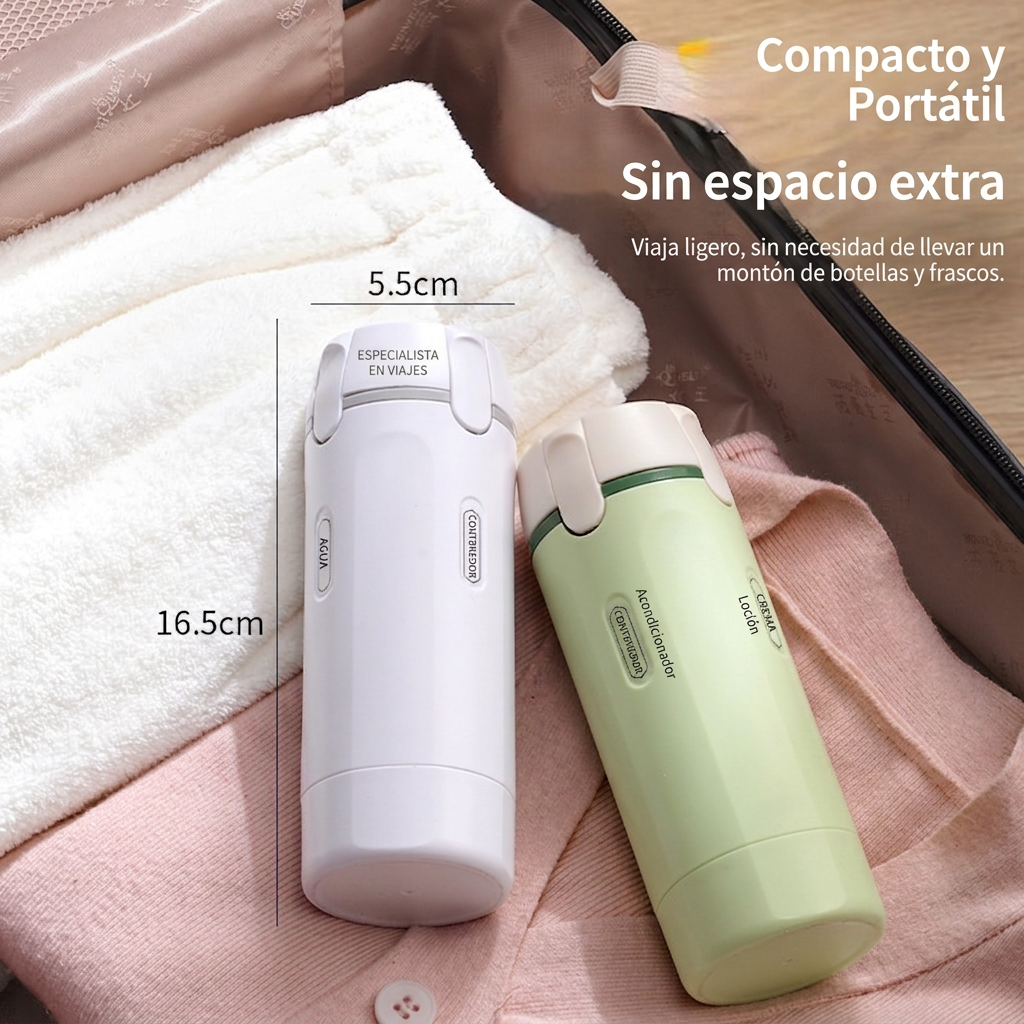 Dispensador jabón portátil 4 en 1