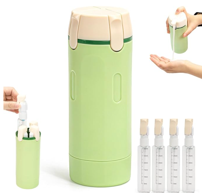 Dispensador jabón portátil 4 en 1
