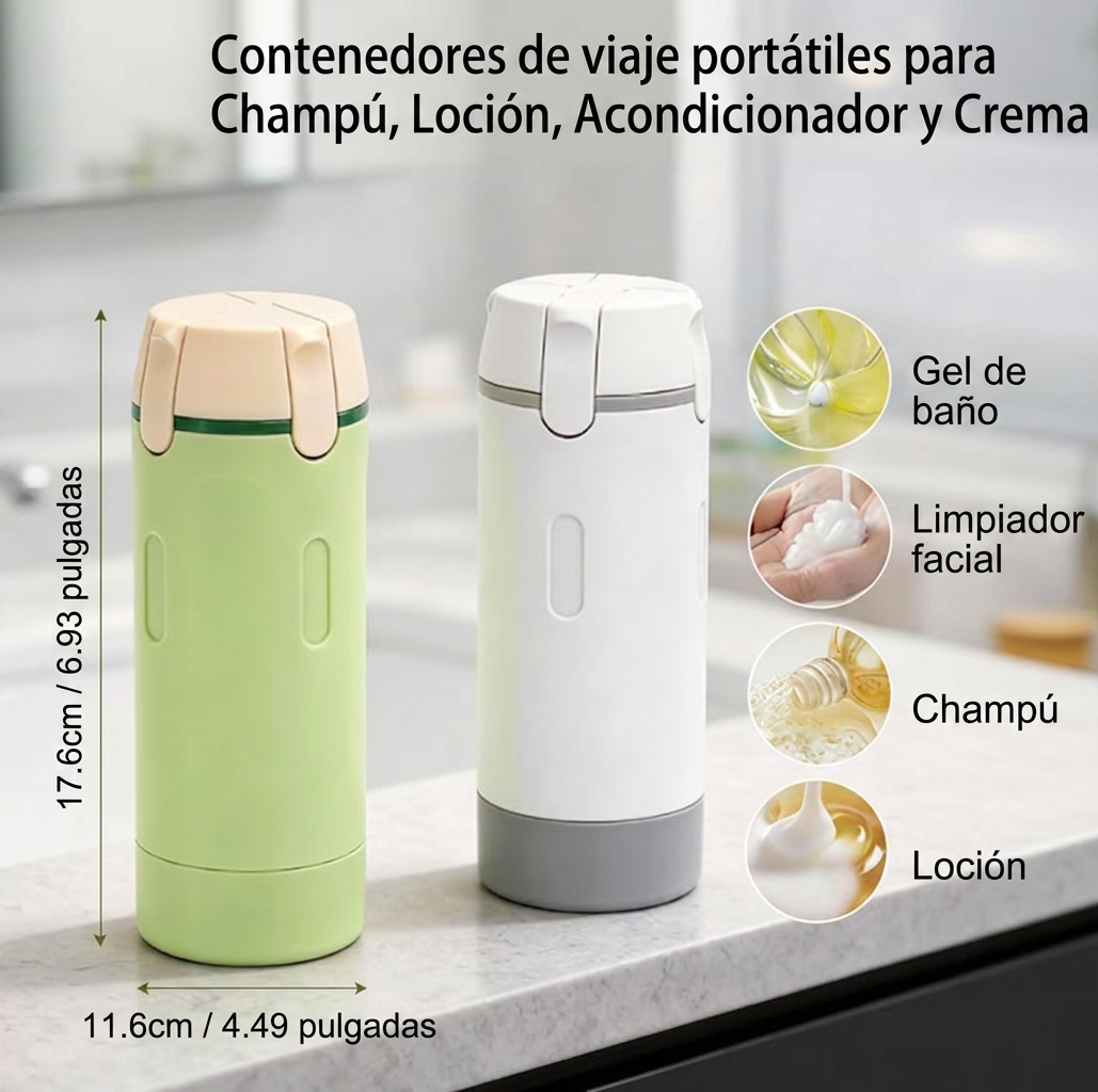 Dispensador jabón portátil 4 en 1